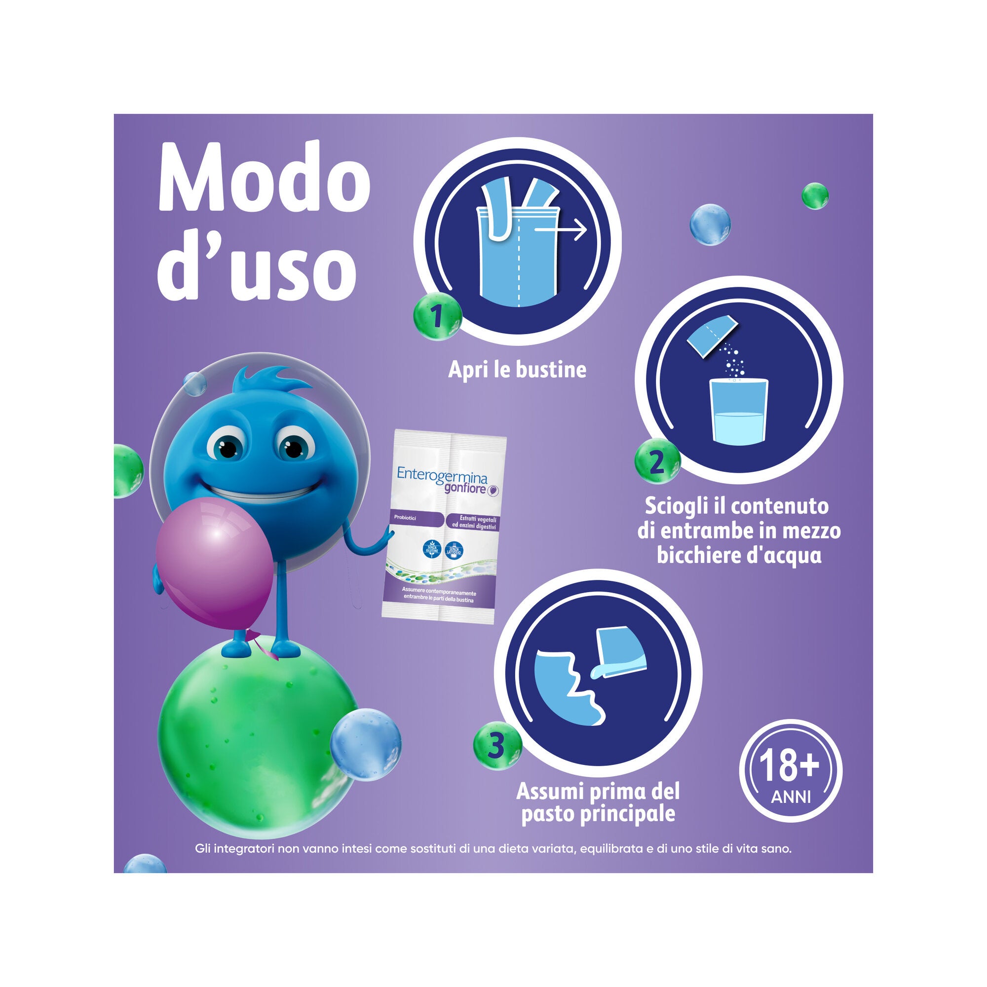 Enterogermina Gonfiore Probiotici Enzimi Digestivi Fermenti Lattici Adulti Contro Gonfiore Addominale 20 Bustine-5