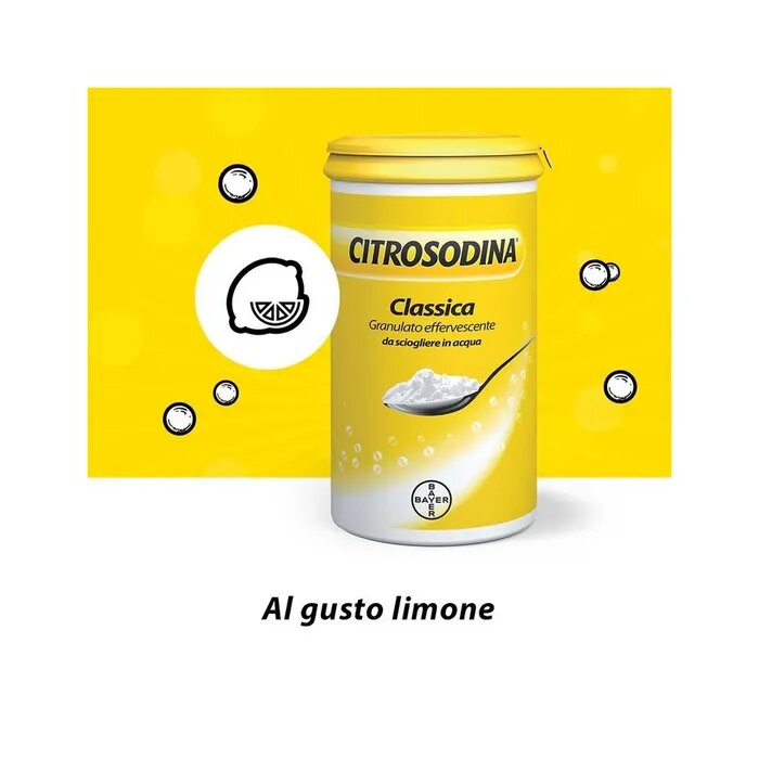 Citrosodina Granulato Effervescente Digestivo con Bicarbonato di Sodio gusto Limone 150 gr-11