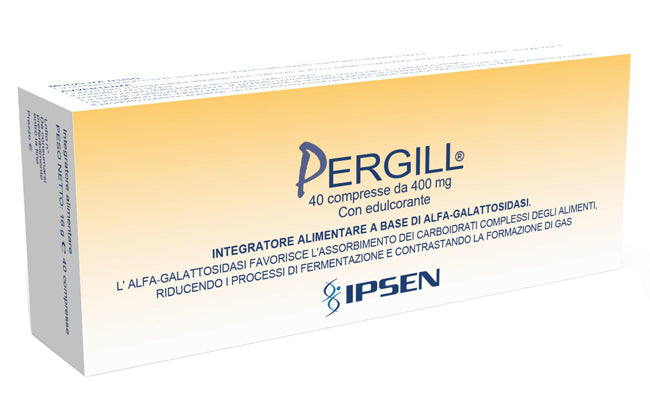 Pergill Integratore Alimentare a base di Alfa-Galattosidasi 400 mg benessere digestivo 40 compresse