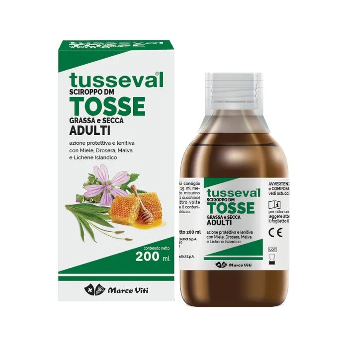 Tusseval Sciroppo Adulti Tosse grassa e secca 200ml-2