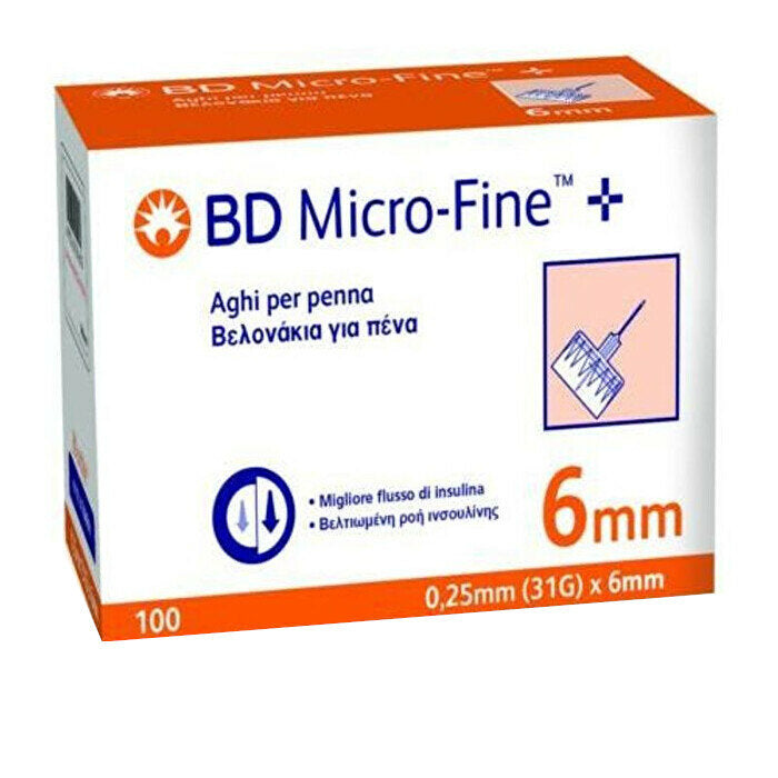 BD Micro-Fine + 0,25mm (31G) x 6mm 100 Pezzi-2
