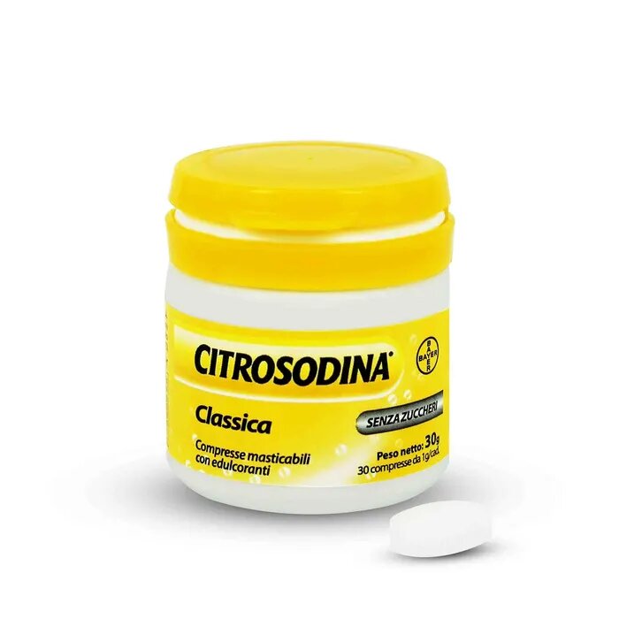 Citrosodina Masticabile Digestivo con Bicarbonato di Sodio gusto Limone 30 Compresse-9