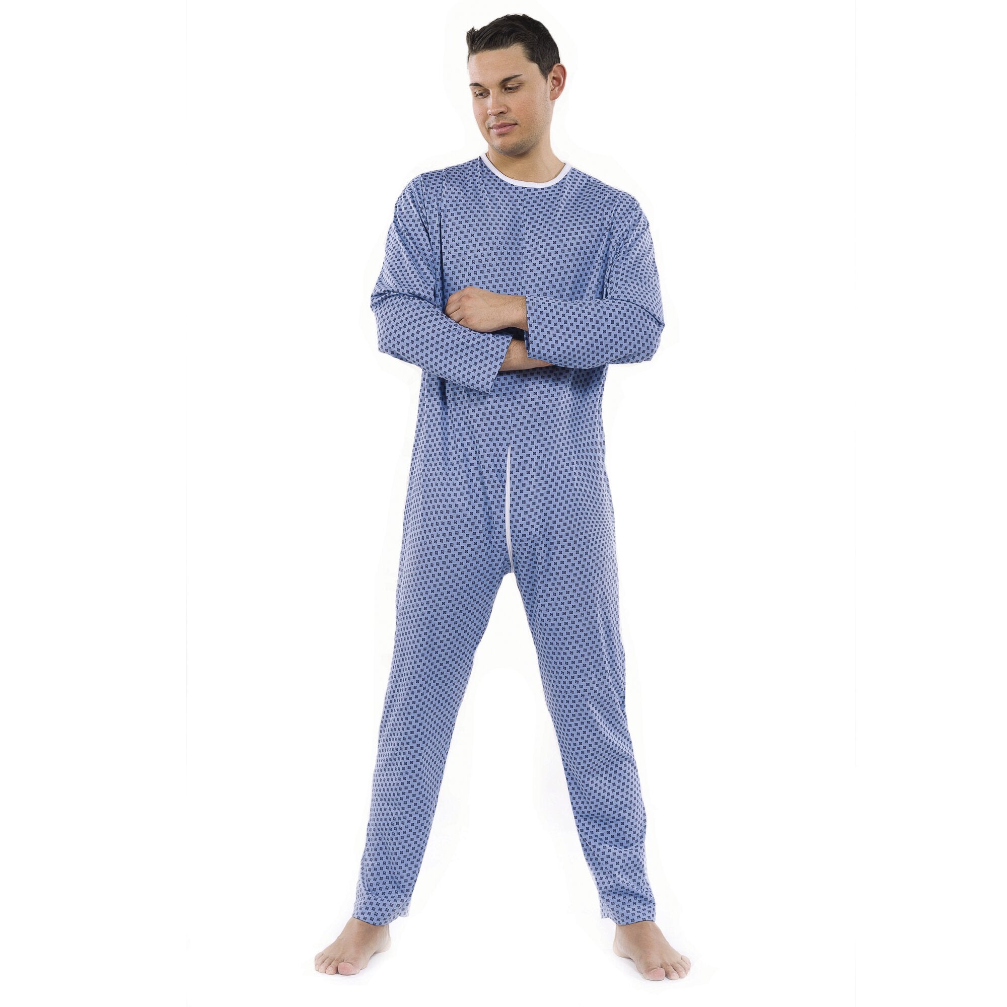 Pavis Pigiama Sanitario Per Degenti Uomo Colore Azzurro Taglia M Cod. 990-1