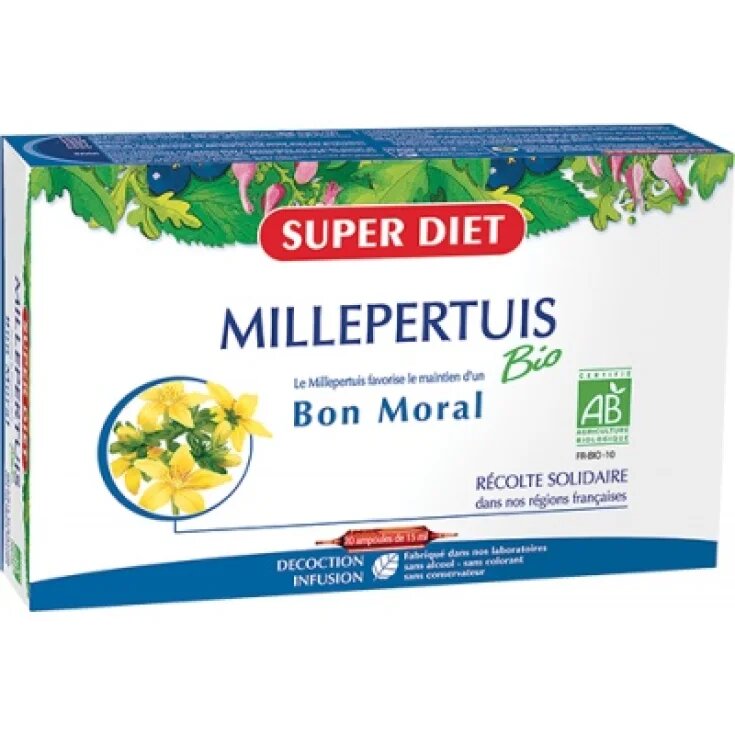 SuperDiet Millepertuis a base di Erba di San Giovanni Bio 20 ampolle da 15ml-2