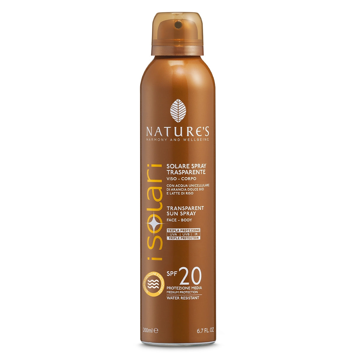 Nature's Solare Spray Trasparente SPF20 200ml-3