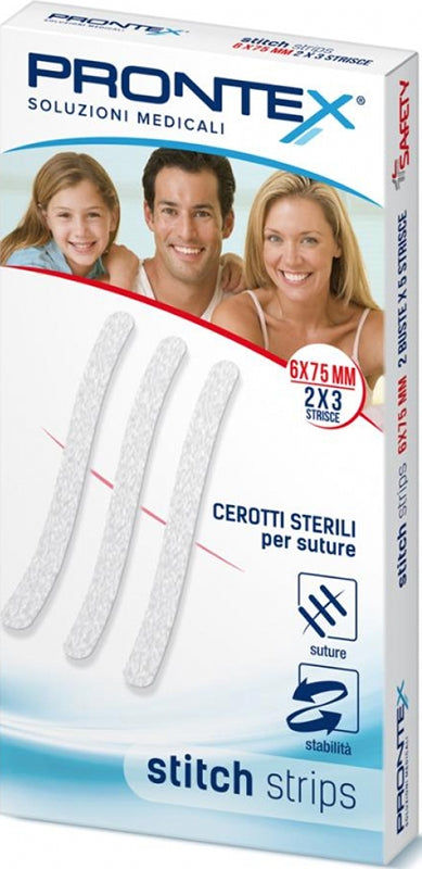 Prontex Stitch Strips 6x75 mm 6 Pezzi-0