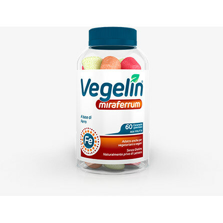 Vegelin Miraferrum Integratore a base di Ferro 60 caramelle gusto mix frutta-2