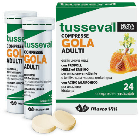 Tusseval Gola Adulti 24 Compresse Masticabili-2