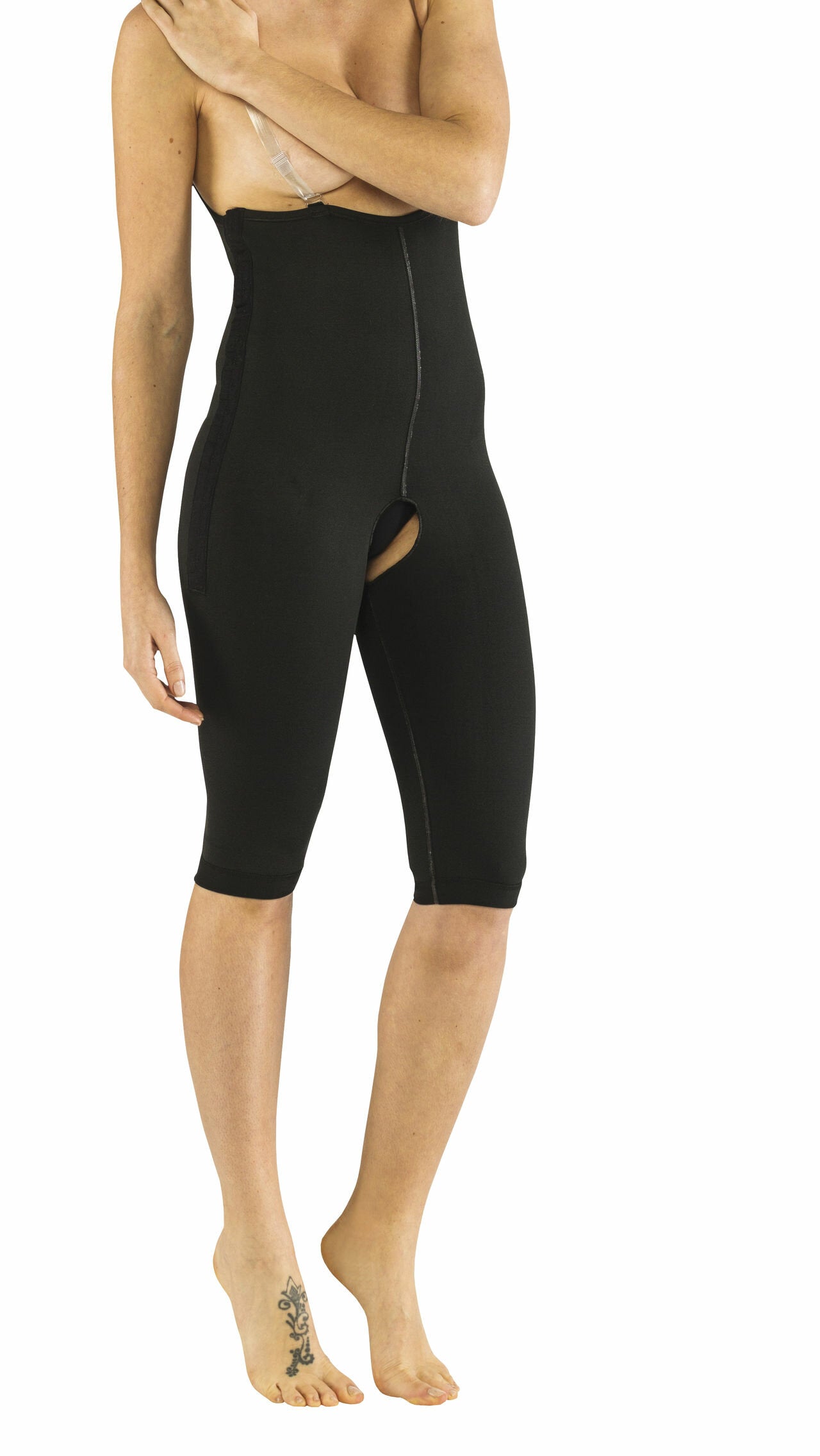 Pavis Salopette Per Liposuzione Corta Colore Nero Taglia XS Cod. 373-1