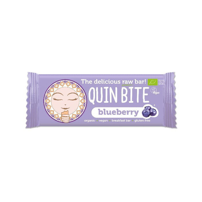 Quin Bite Barretta Cruda Al Mirtillo Senza Glutine 30g-1