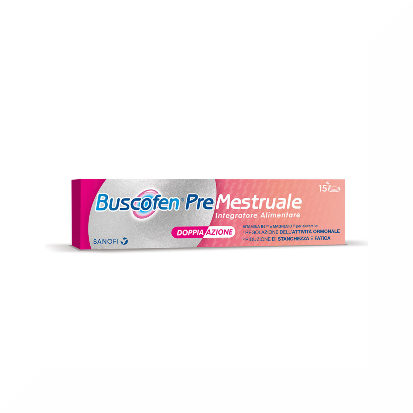 Buscofen Premestruale Integratore Alimentare, Magnesio, Vitamina B6, Vitamina E e Calcio, 15 Compresse Effervescenti-7
