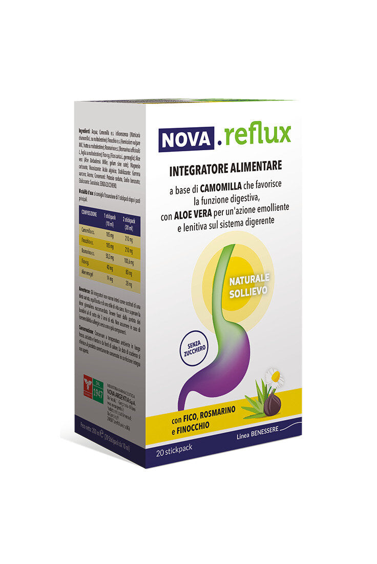Nova Reflux benessere gastrointestinale 20 stick pack-2