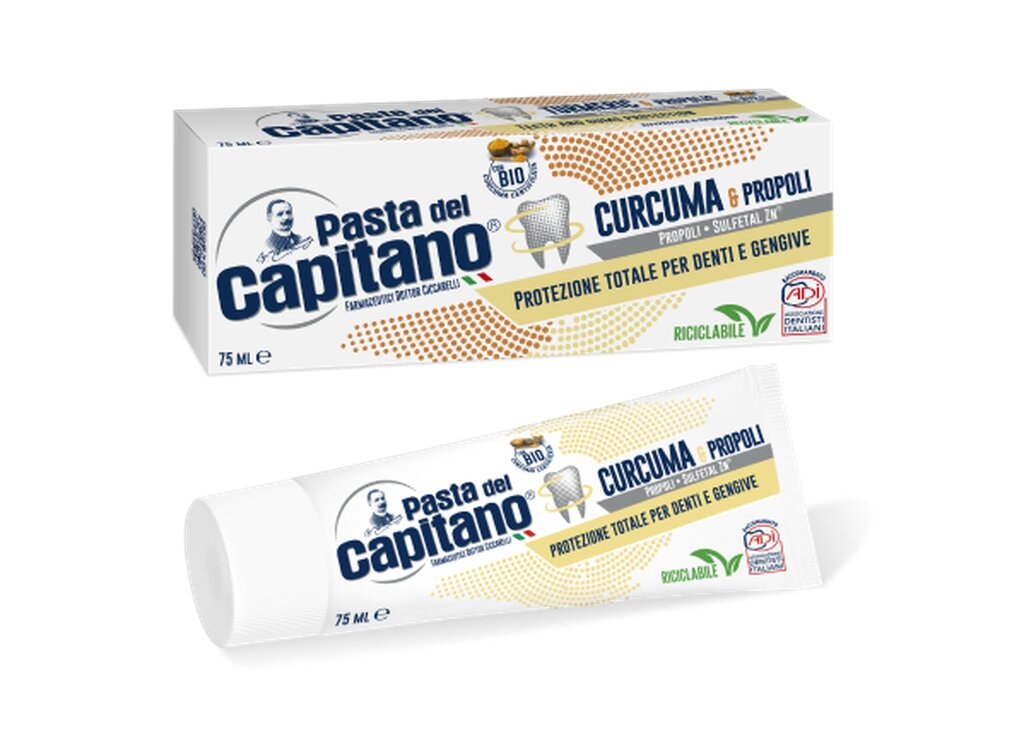 Pasta del Capitano Curcuma & Propoli dentifricio 75ml-1