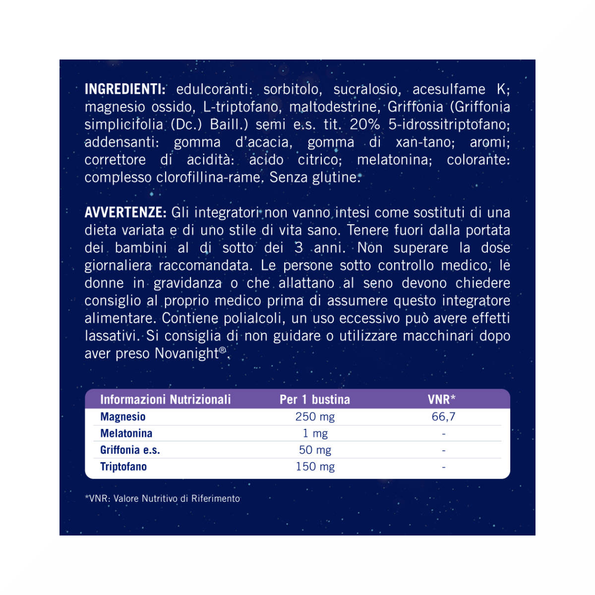 Novanight Tripla Azione con Melatonina per Dormire Magnesio Griffonia 20 Bustine Orosolubili-14