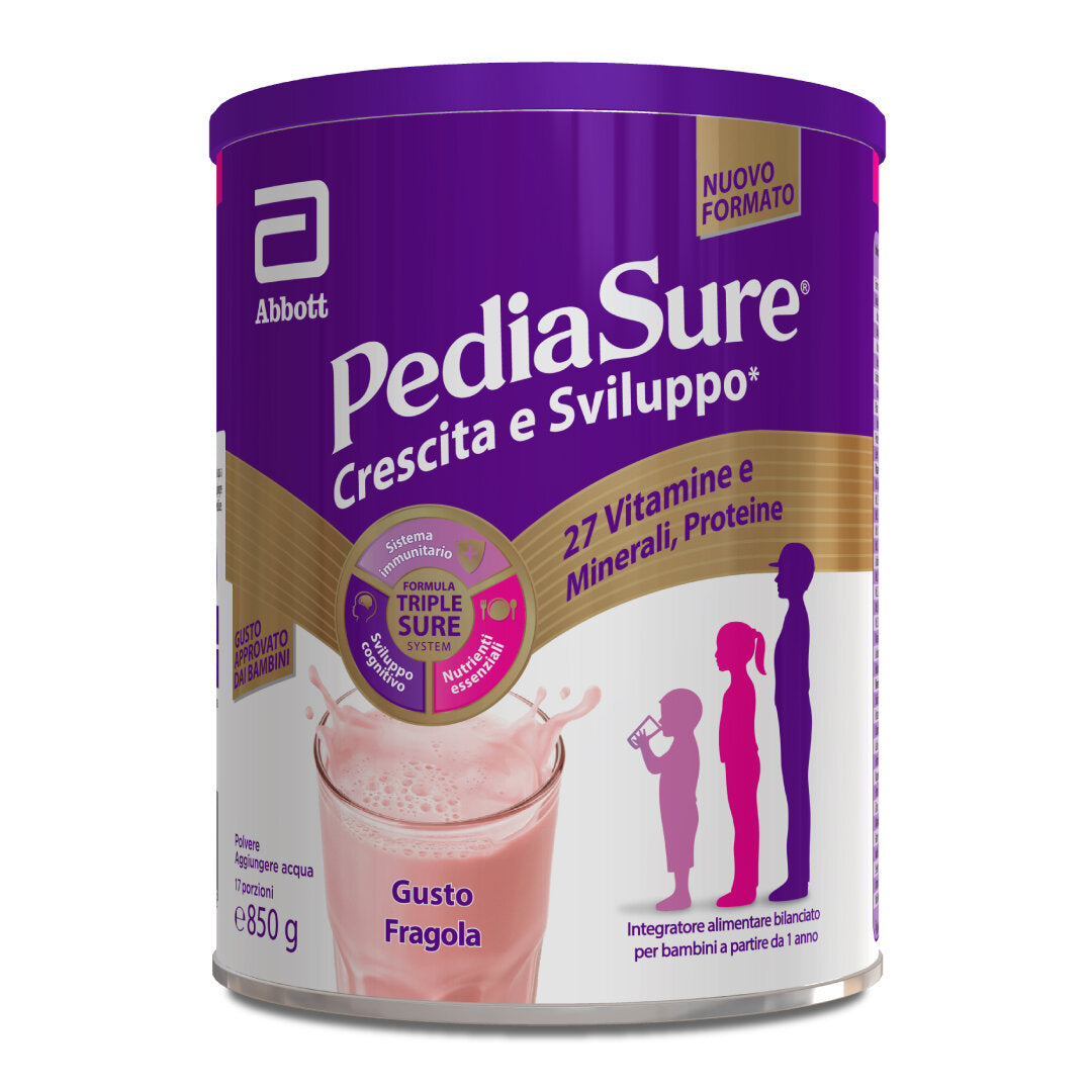 Pediasure Crescita e Sviluppo integratore per bambini Gusto Fragola 850g-4