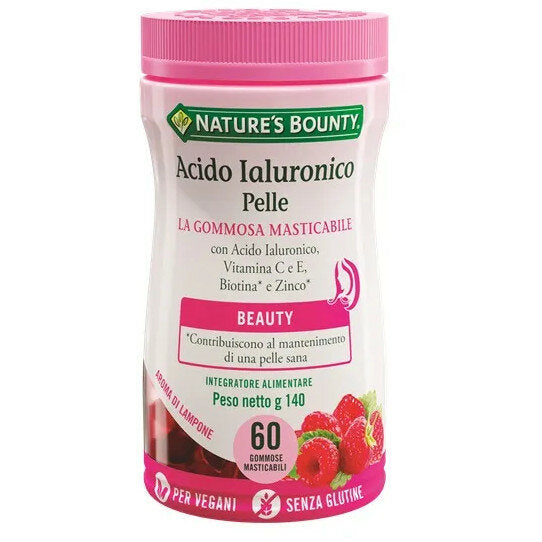 Nature's Bounty Acido Ialuronico Pelle 60 Gommose Masticabili-2