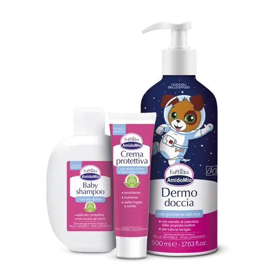 Euphidra Amido Mio L'astronave dei Cuccioli Dermodoccia 500ml + Shampoo 200ml + Crema 50ml-3