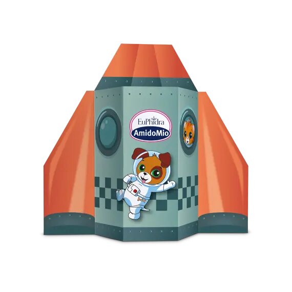 Euphidra Amido Mio L'astronave dei Cuccioli Dermodoccia 500ml + Shampoo 200ml + Crema 50ml-4