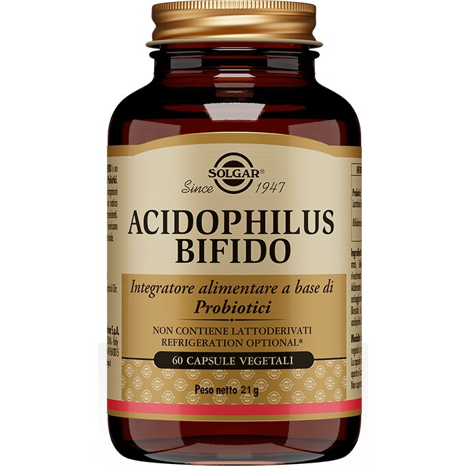 Solgar Acidophilus Bifido per l'equilibrio della flora intestinale 60 capsule vegetali-2
