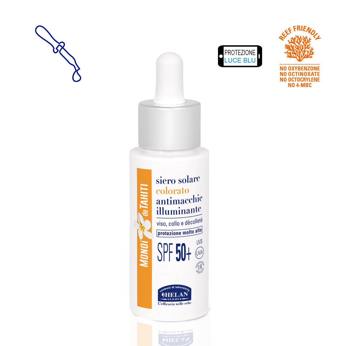 Helan Monoi De Tahiti Siero Solare Colorato Antimacchie Illuminante 30ml SPF50+-2