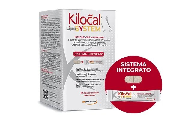Kilocal Lipo System Sistema Integrato 20 Compresse+10 Stick-1