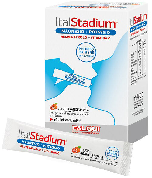 Italstadium Magnesio + Potassio Resveratrolo + Vitamina C 24 Stick-1