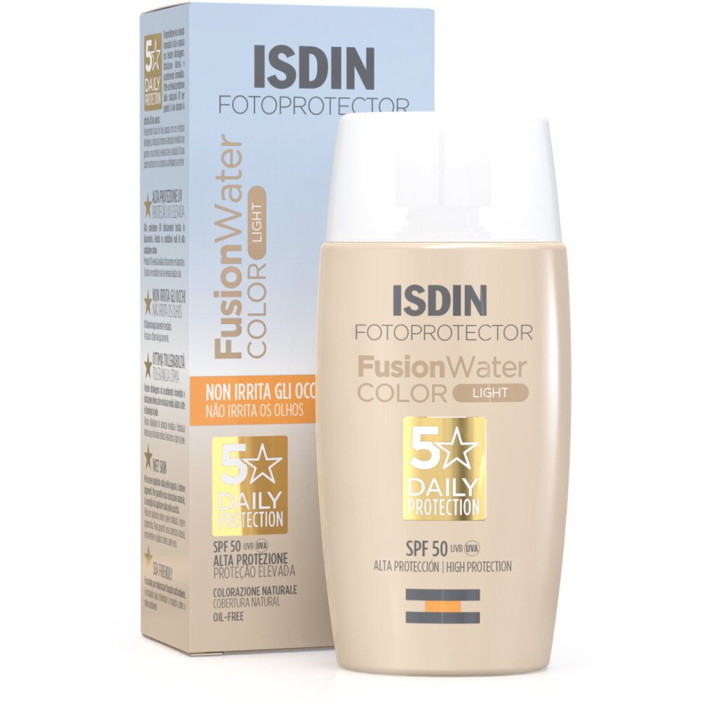 ISDIN Fusion Water Color Light SPF50+ fotoprotettore viso colorato 50ml-2