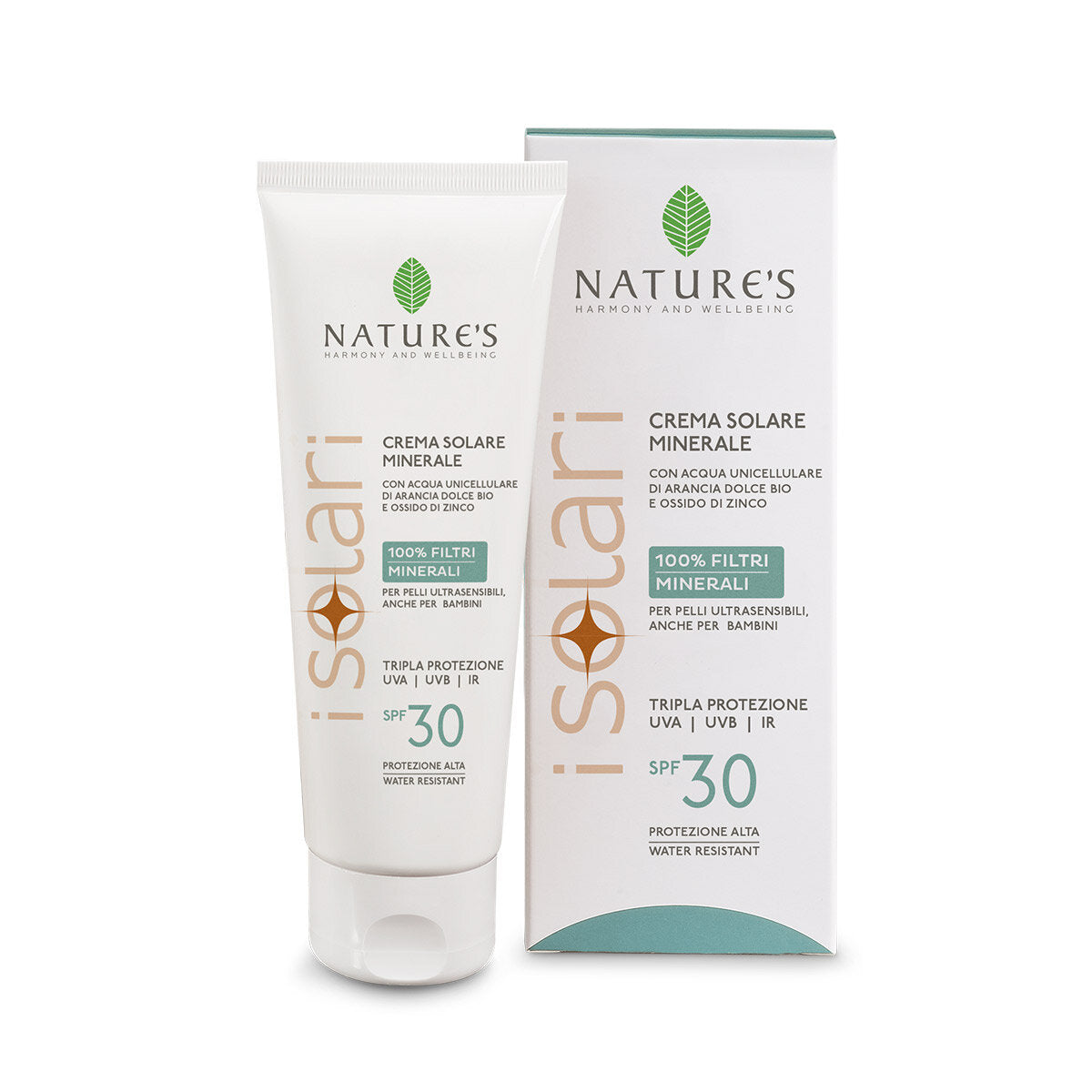 Nature's Solari Crema Solare Minerale Viso E Corpo SPF 30 100ml-1