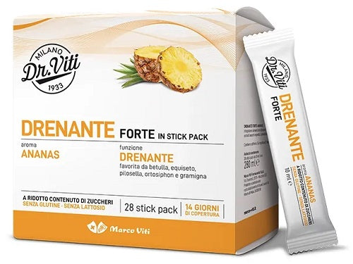 Dr Viti Drenante Forte Ananas 28 Stick Pack Senza Zuccheri-0