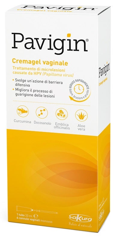 Pavigin Cremagel Vaginale 30 ml con 6 Cannule Vaginali Monouso