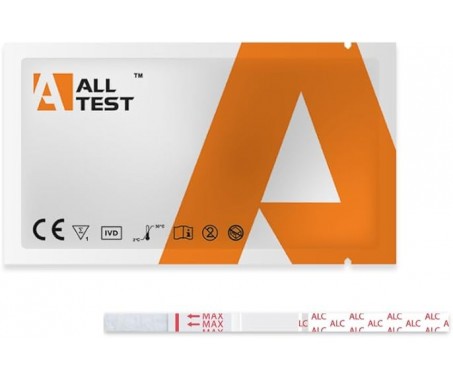 Test Rapido Alltest Dipstick Autodiagnostico Determinazione Semi-quantitativa Alcol nella Saliva-1