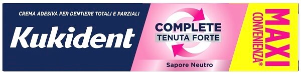 Kukident Complete Crema Adesiva Dentiere Aroma Neutro 70g-1