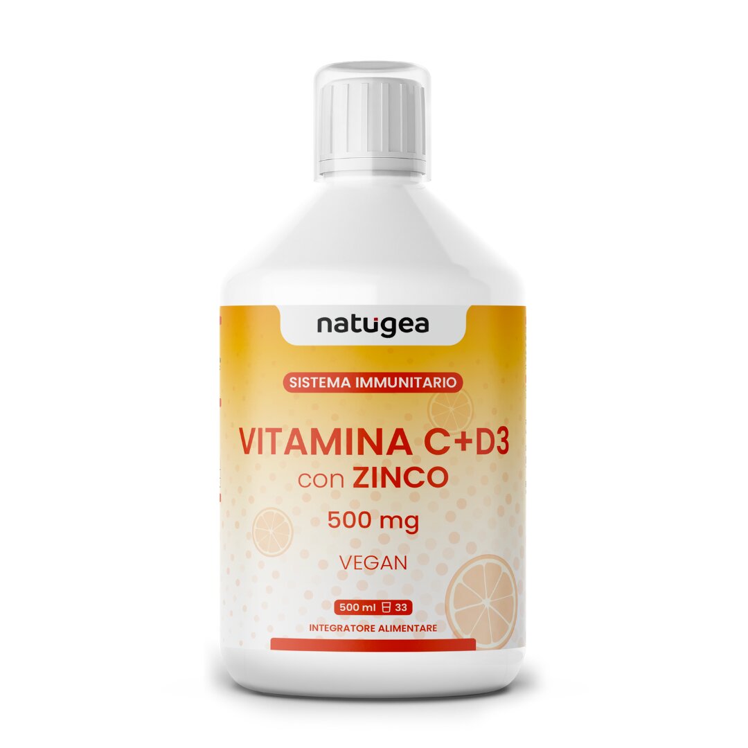 Natugea Vitamina C Liquida + D3 con Zinco 500ml-1