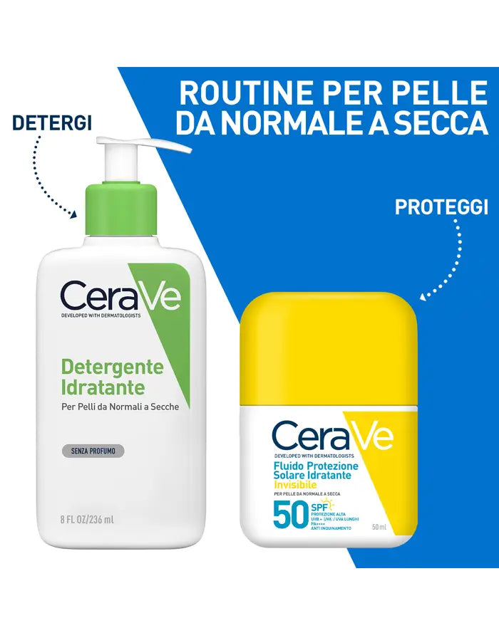 Cerave Fluido Protezione Solare Idratante Invisibile 50ml SPF50