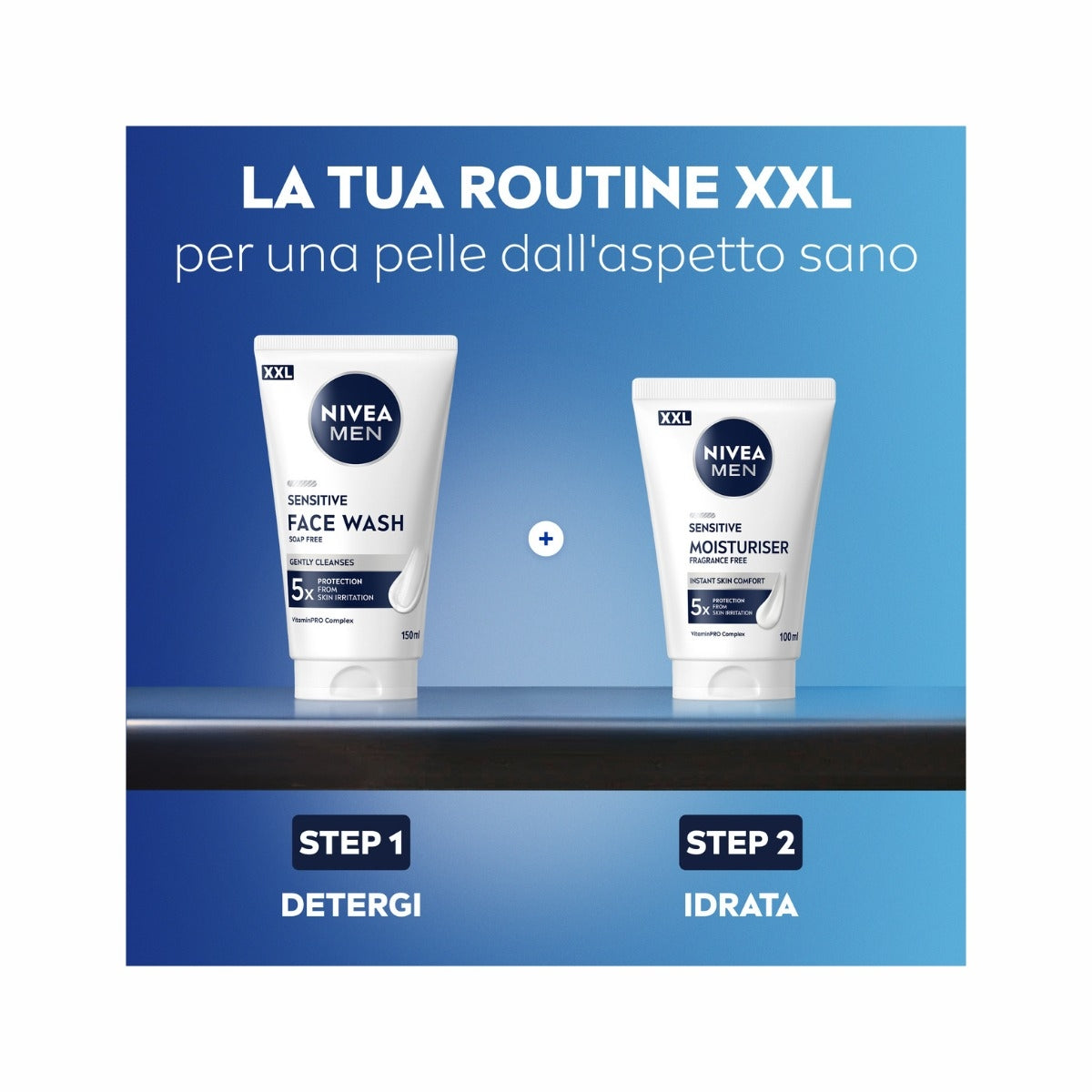 Nivea Men Sensitive Gel Detergente Viso Uomo XXL 150ml-5