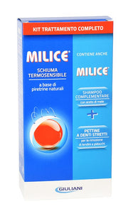 Milice Schiuma + shampoo e balsamo + pettinino Rimozione lendini e pidocchi-1