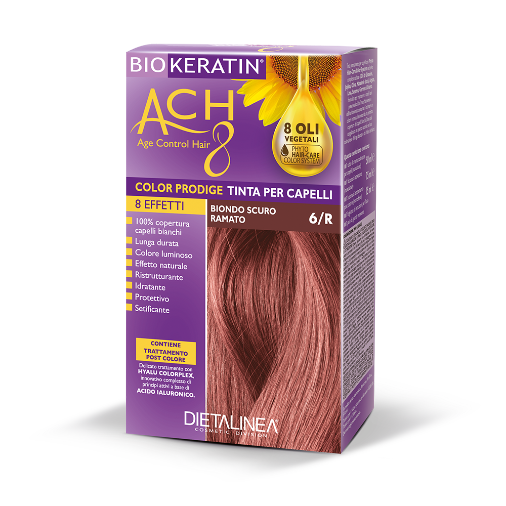 Biokeratin ACH 8 Kit Tinta Per Capelli 6/R Biondo Scuro Ramato-1