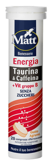 Matt Benessere Energia Taurina & Caffeina 20 Compresse-1