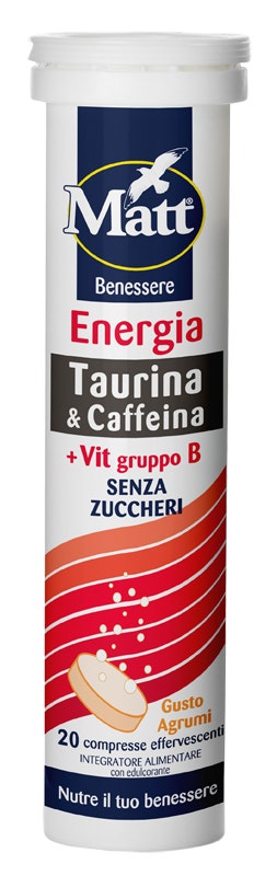Matt Benessere Energia Taurina & Caffeina 20 Compresse-1