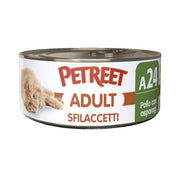 Petreet Natura Sfilaccetti di Pollo con Asparagi alimento umido per gatti adulti 70g-2
