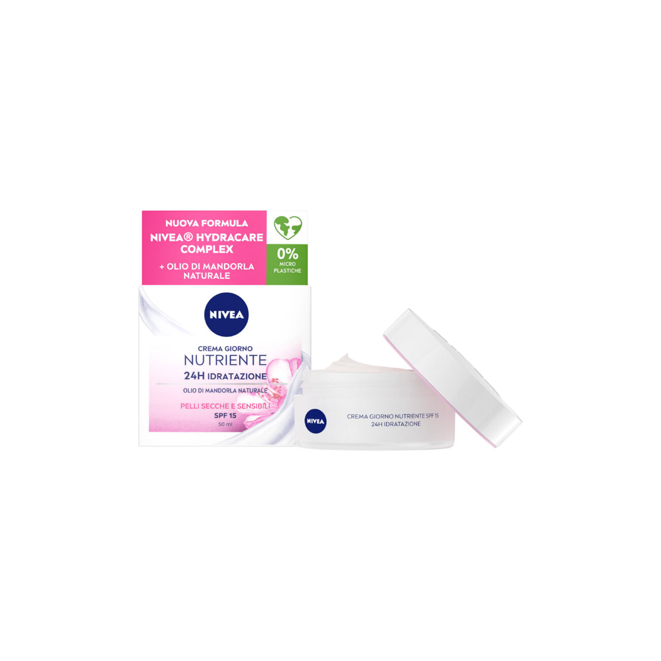 Nivea Crema Giorno Nutriente 24h Idratazione Spf15 50 ml Crema Viso Idratante Pelle Secca-2