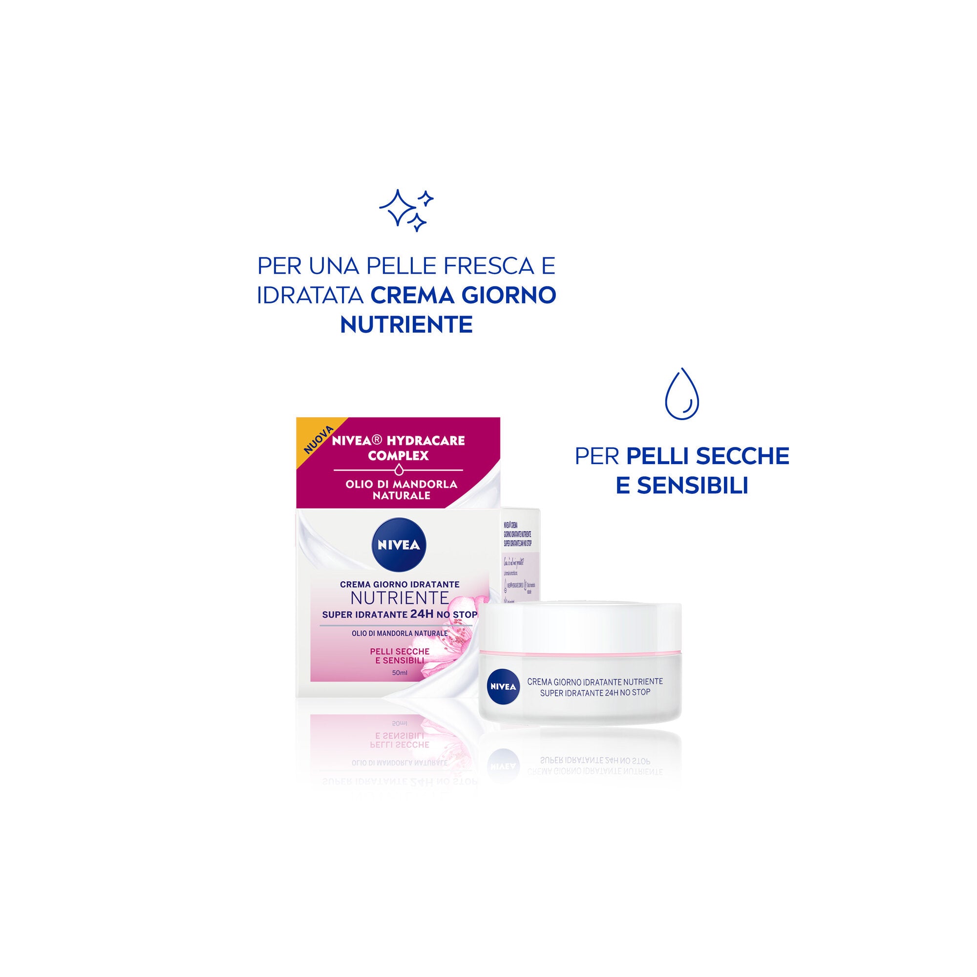 Nivea Crema Giorno Nutriente 24h Idratazione Spf15 50 ml Crema Viso Idratante Pelle Secca-3