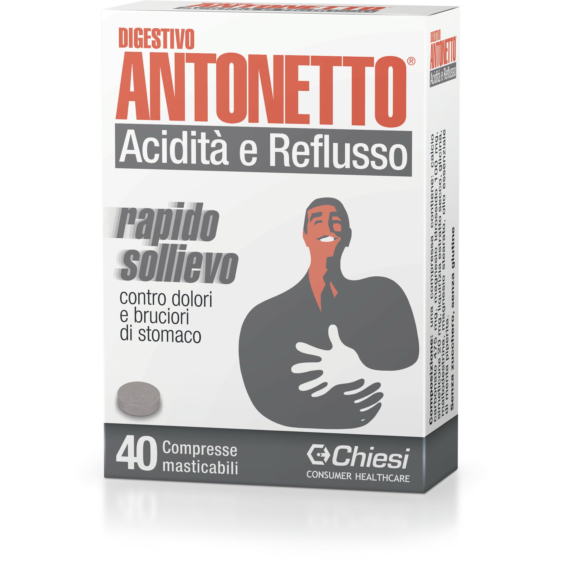 Digestivo Antonetto Acidità e Reflusso 40 compresse masticabili-2