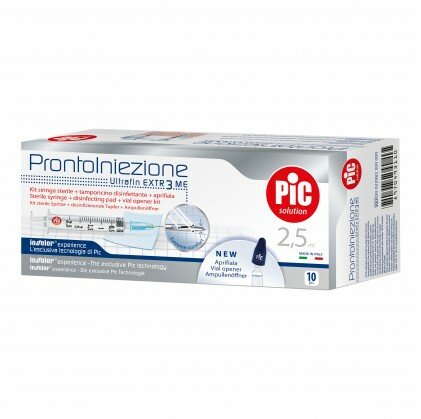 Pic Siringa Solution Pronto Iniezione 2.5ml Ago G23 10 Pezzi-2