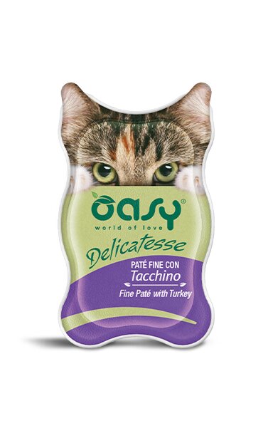 Oasy Wet Cat Delicatessse Patè Con Tacchino Per Gatti 85g-1