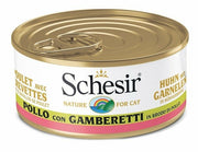 Schesir Pollo Con Gamberetti Cibo Umido Gatti Adulti Lattina 70g-2