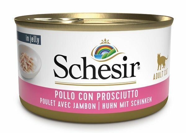 Schesir Pollo Con Prosciutto Cibo Umido Gatti Adulti Lattina 85g-2