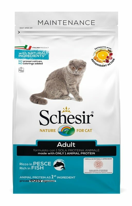 Schesir Mantenimento Croccantini Con Pesce Per Gatti Adulti Sacco 1,5kg-2