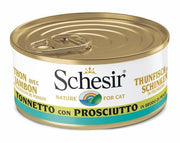 Schesir Tonnetto Con Prosciutto In Brodo Di Pesce Cibo Umido Gatti Adulti Lattina 70g-2