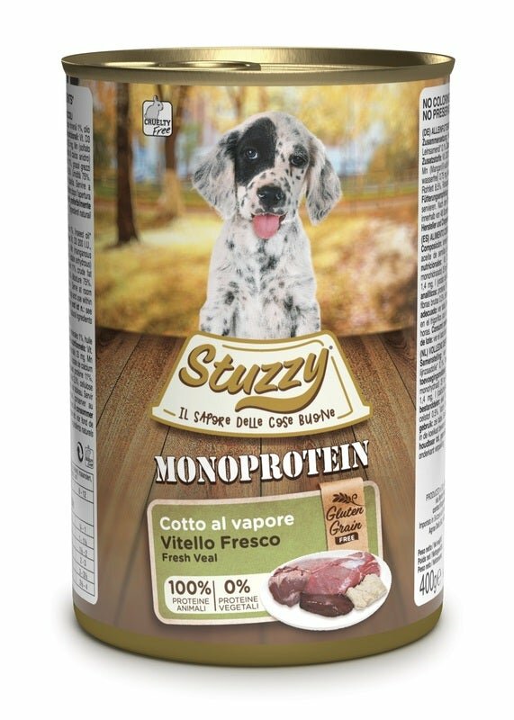 Stuzzy Monoprotein Al Vitello Per Cuccioli Barattolo 400g-2